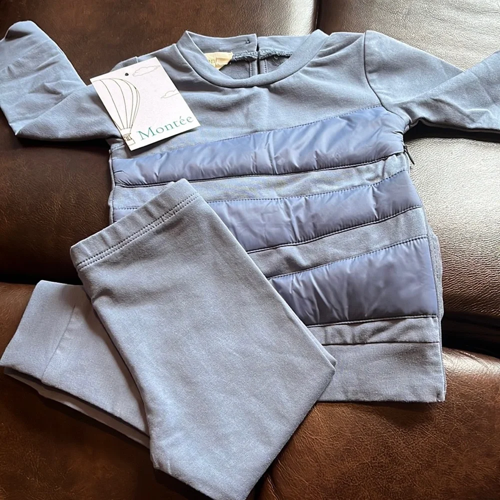BNWT Montee Puffed Triangle Two Piece Set Size 12 Months - Picture 1 of 3